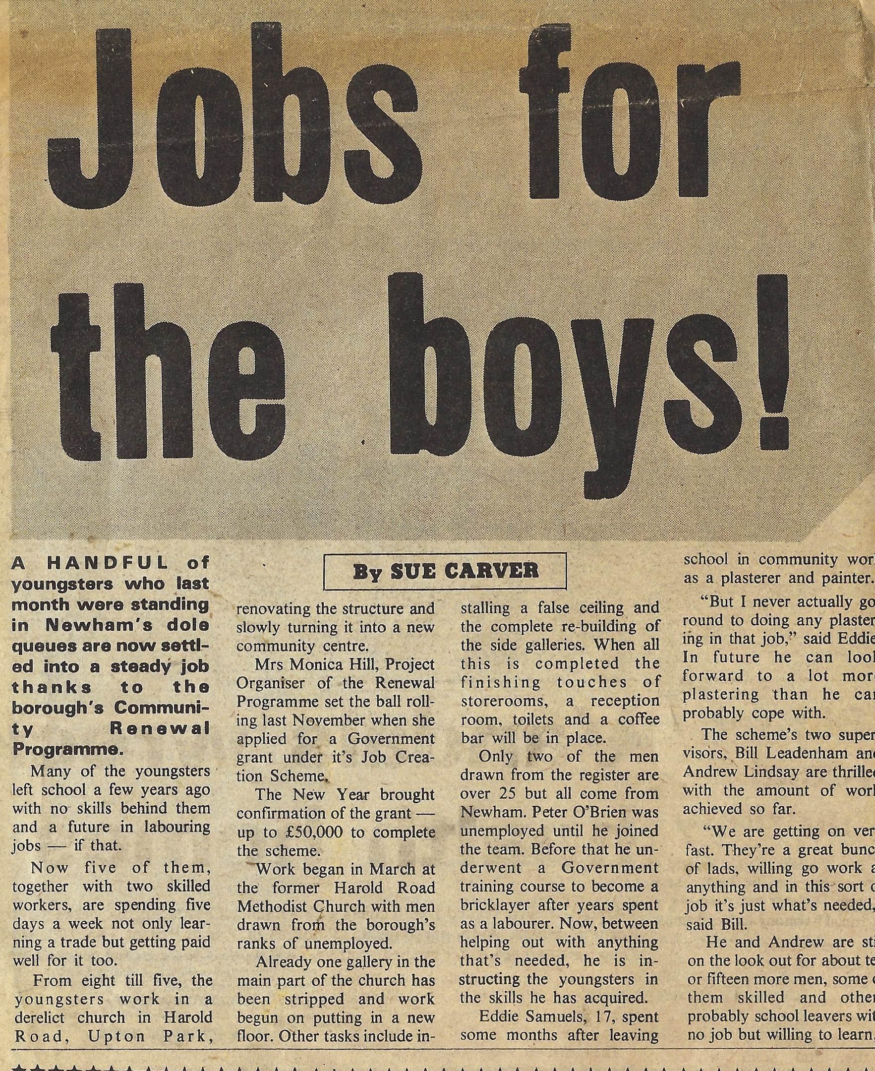 Local newspaper article
