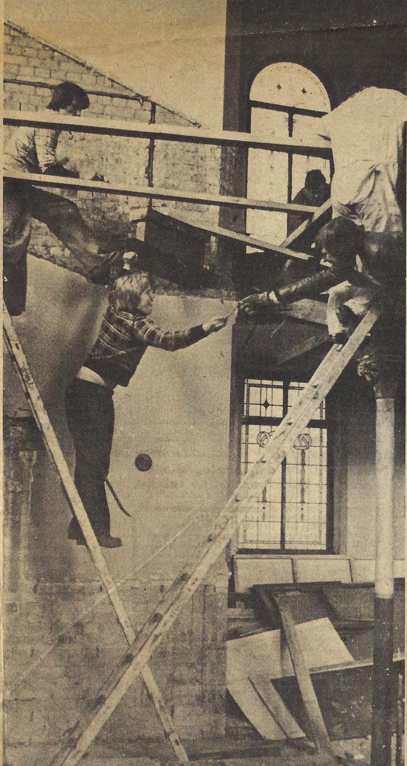 Local newspaper photographs interior work (1)