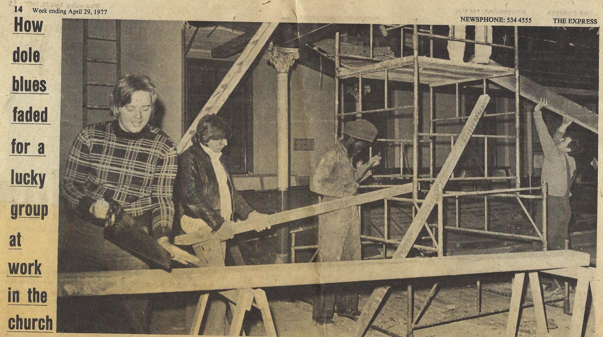 Local newspaper photographs interior work (2)