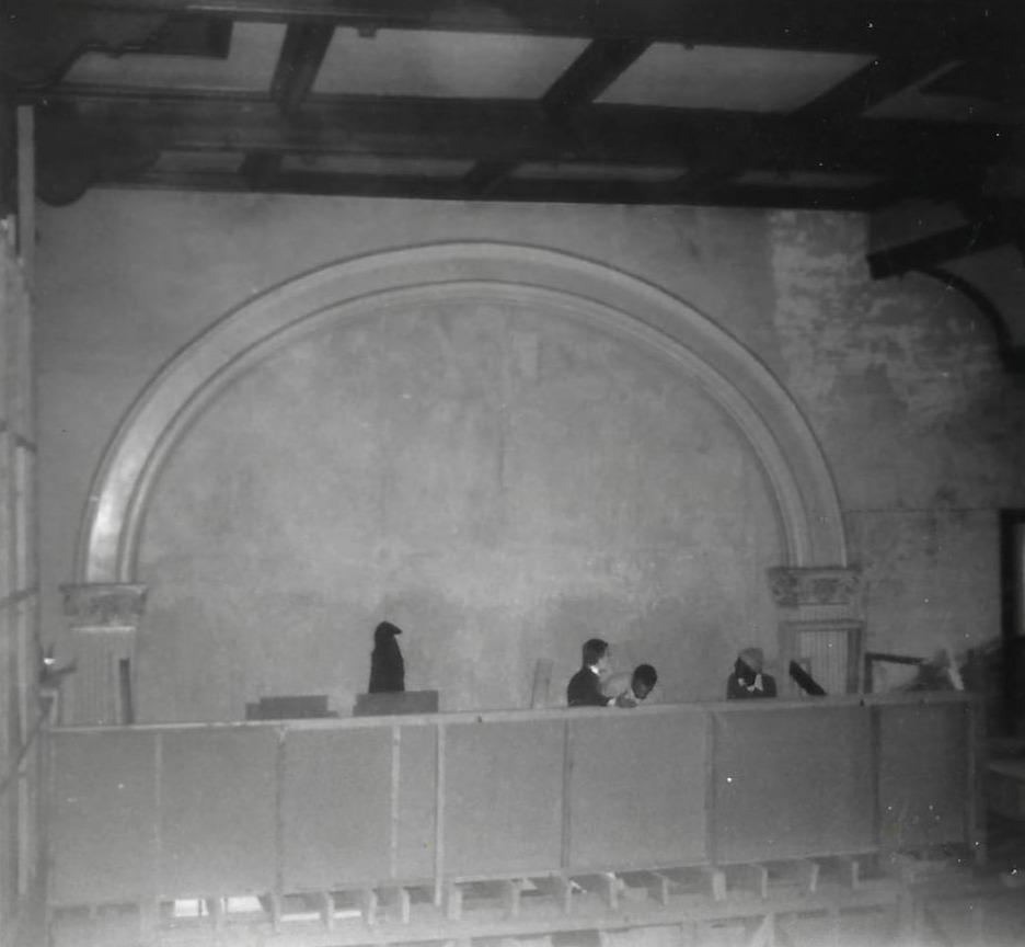 The Organ Loft removal revealed an archway