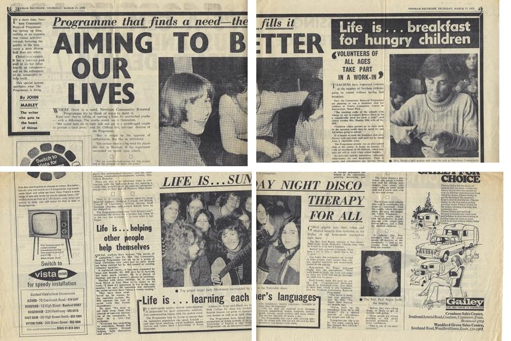 Local Newspaper centre spread article