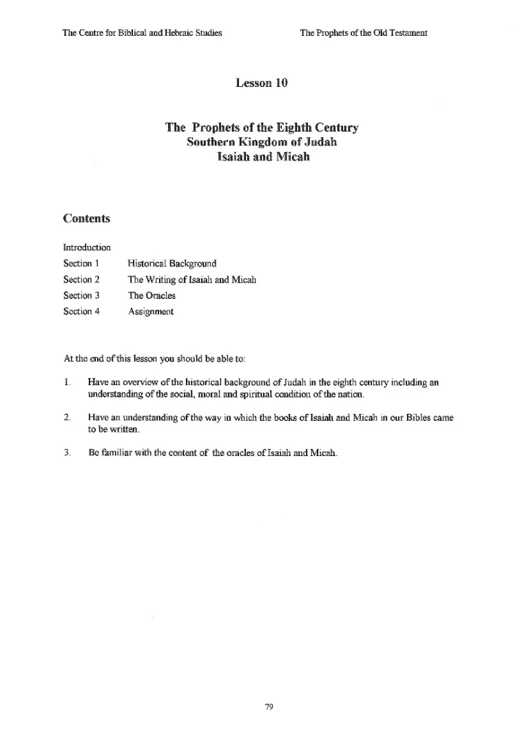 Cover image for The Prophets of the Old Testament (Lesson 10)