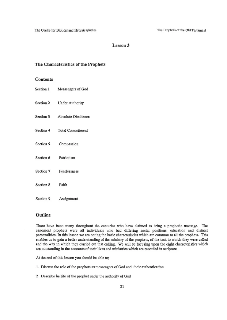 Cover image for The Prophets of the Old Testament (Lesson 3)