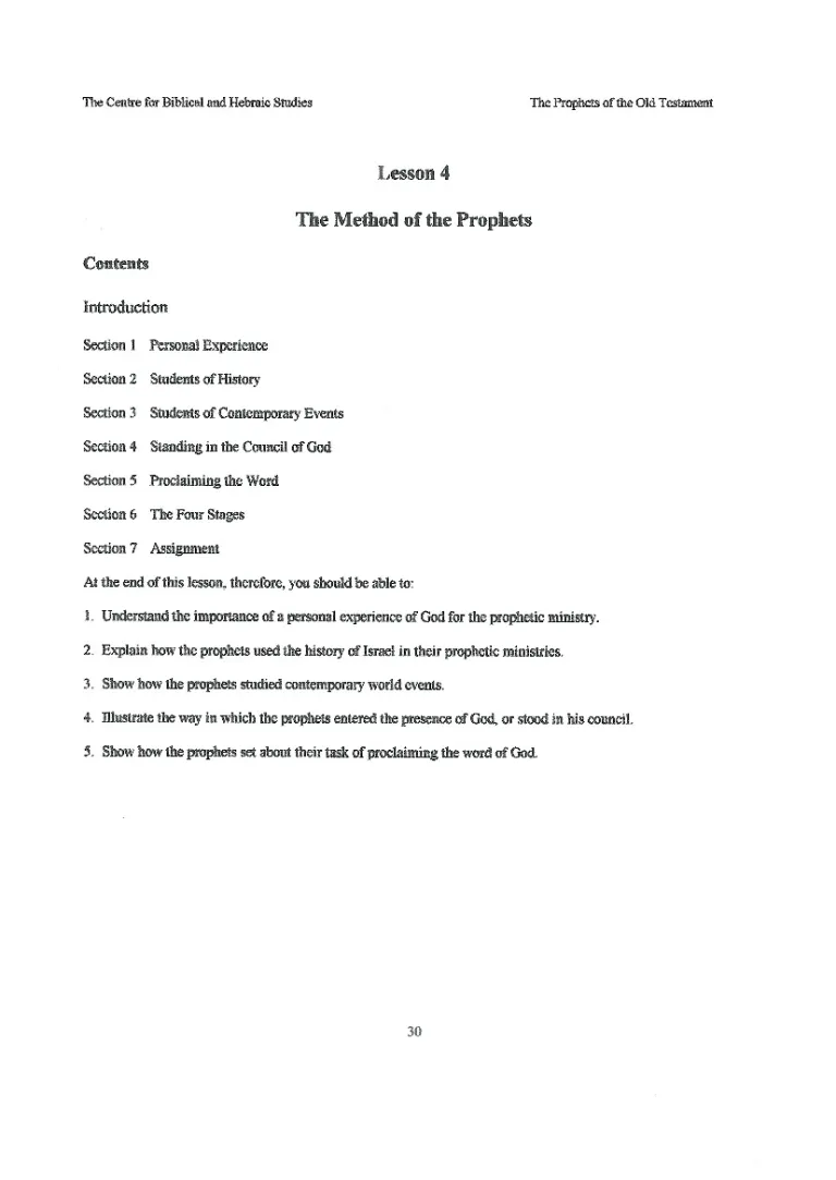 Cover image for The Prophets of the Old Testament (Lesson 4)