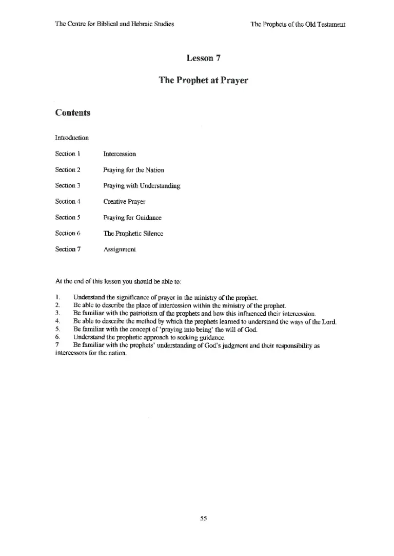 Cover image for The Prophets of the Old Testament (Lesson 7)